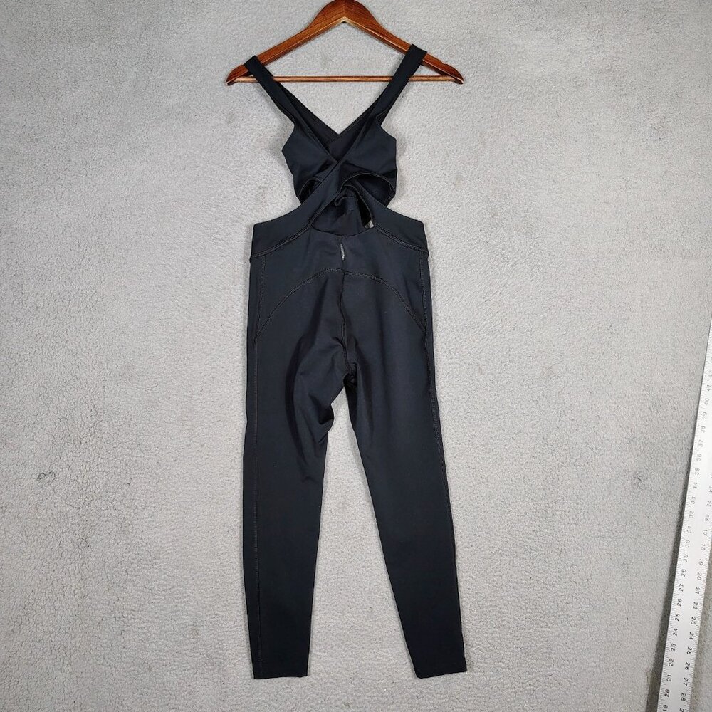 Free People Movement Jumpsuit Women's Small Black Cutout Sleeveless Workout - Picture 2 of 9